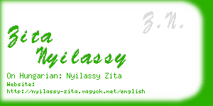 zita nyilassy business card
